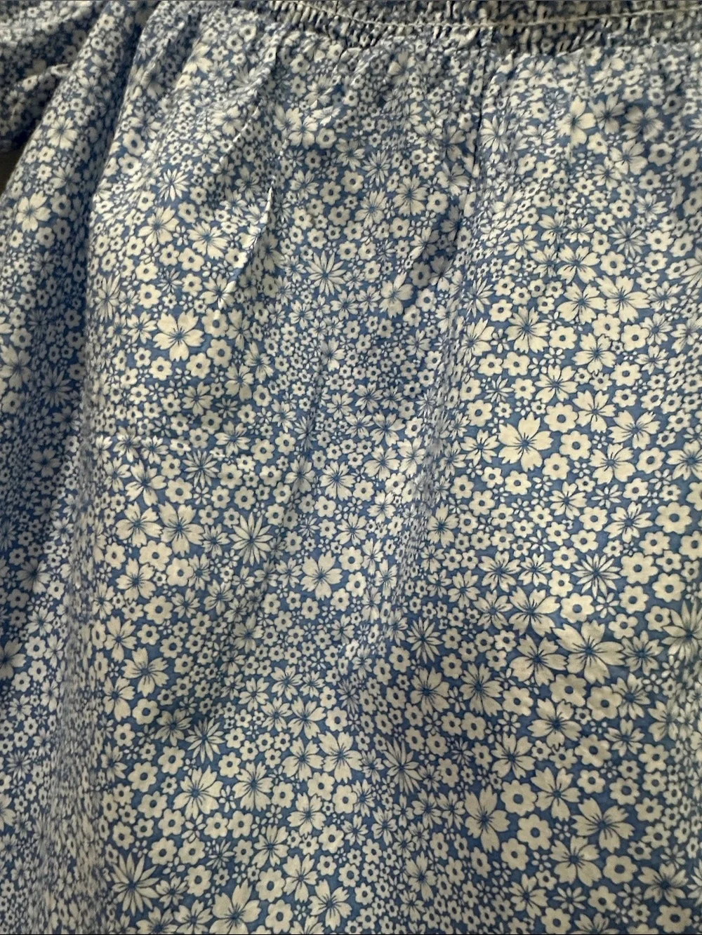 J. Crew Light Blue Floral Puff Sleeve Blouse